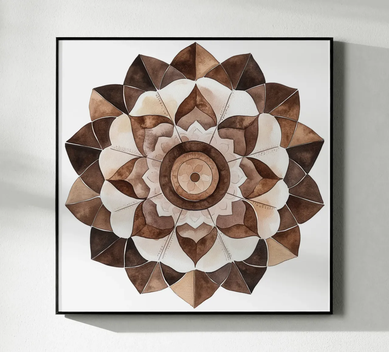 Mandala di moka ad acquerello plexiglass da Spiritual Touch