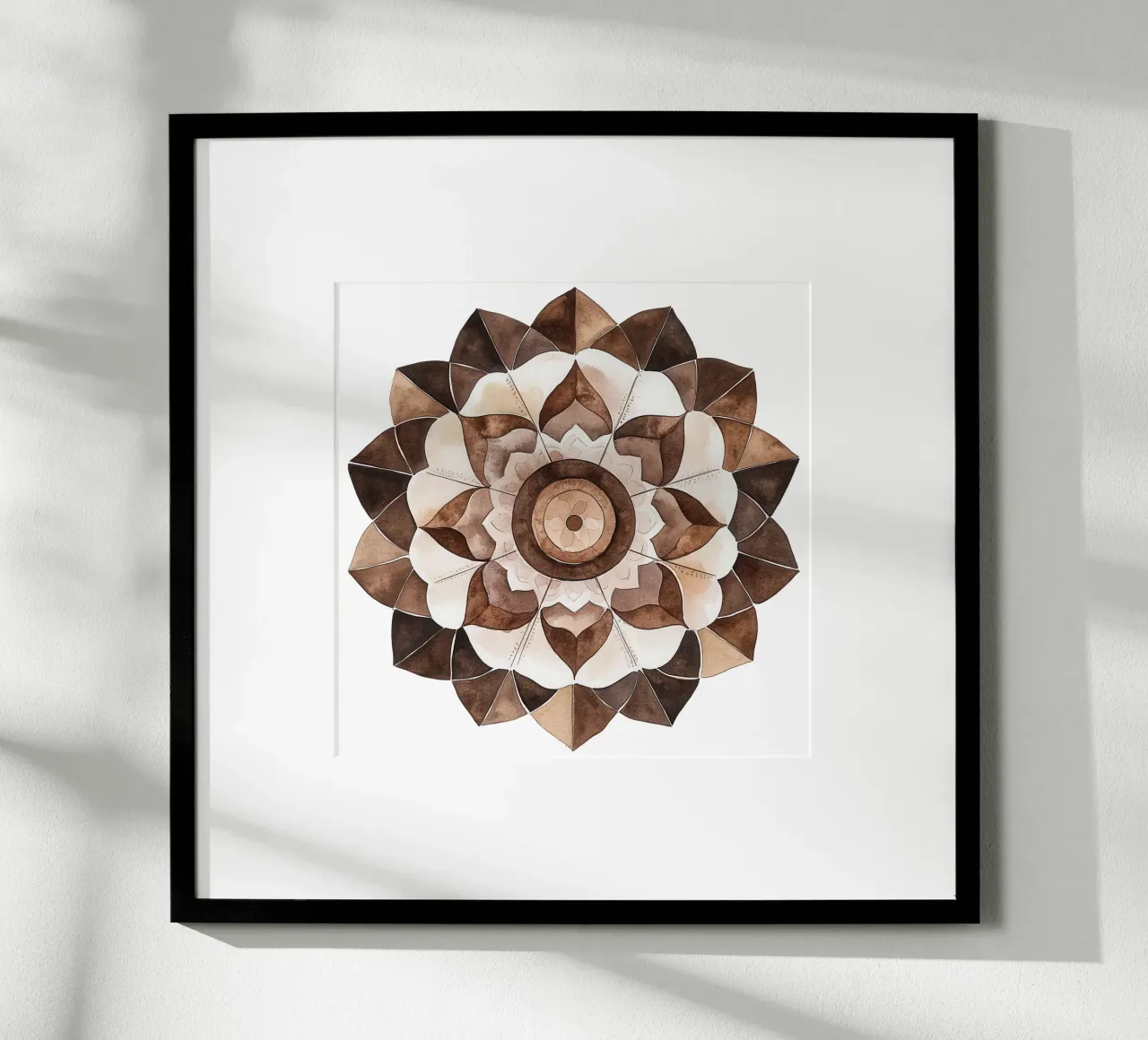 Mandala di moka ad acquerello carta hahnemühle da Spiritual Touch