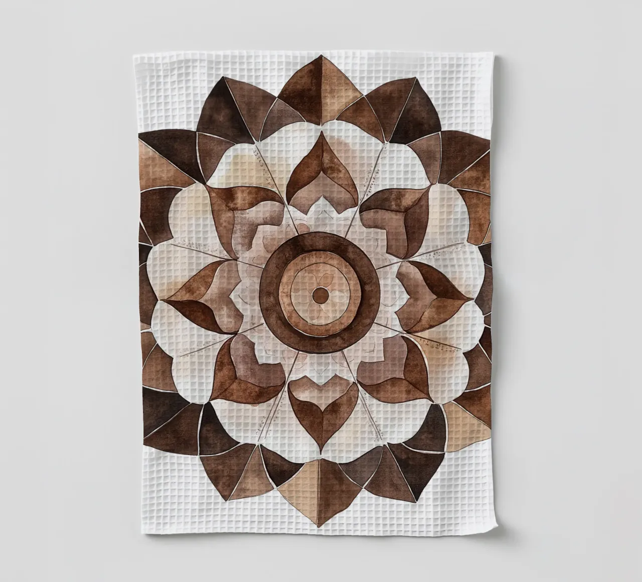 Mandala di moka ad acquerello canovaccio da cucina da Spiritual Touch