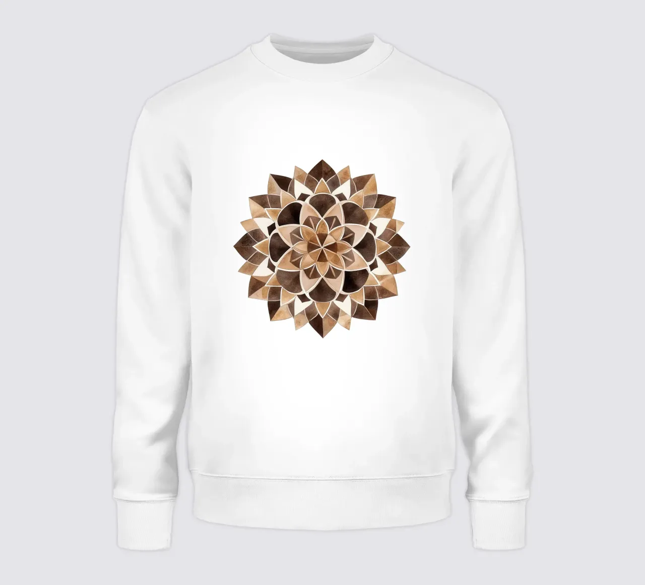 Mandala di moka ad acquerello felpa da Spiritual Touch