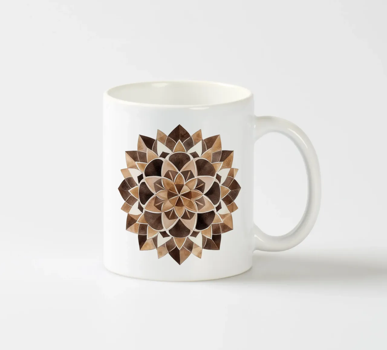 Mandala di moka ad acquerello tazza in ceramica da Spiritual Touch