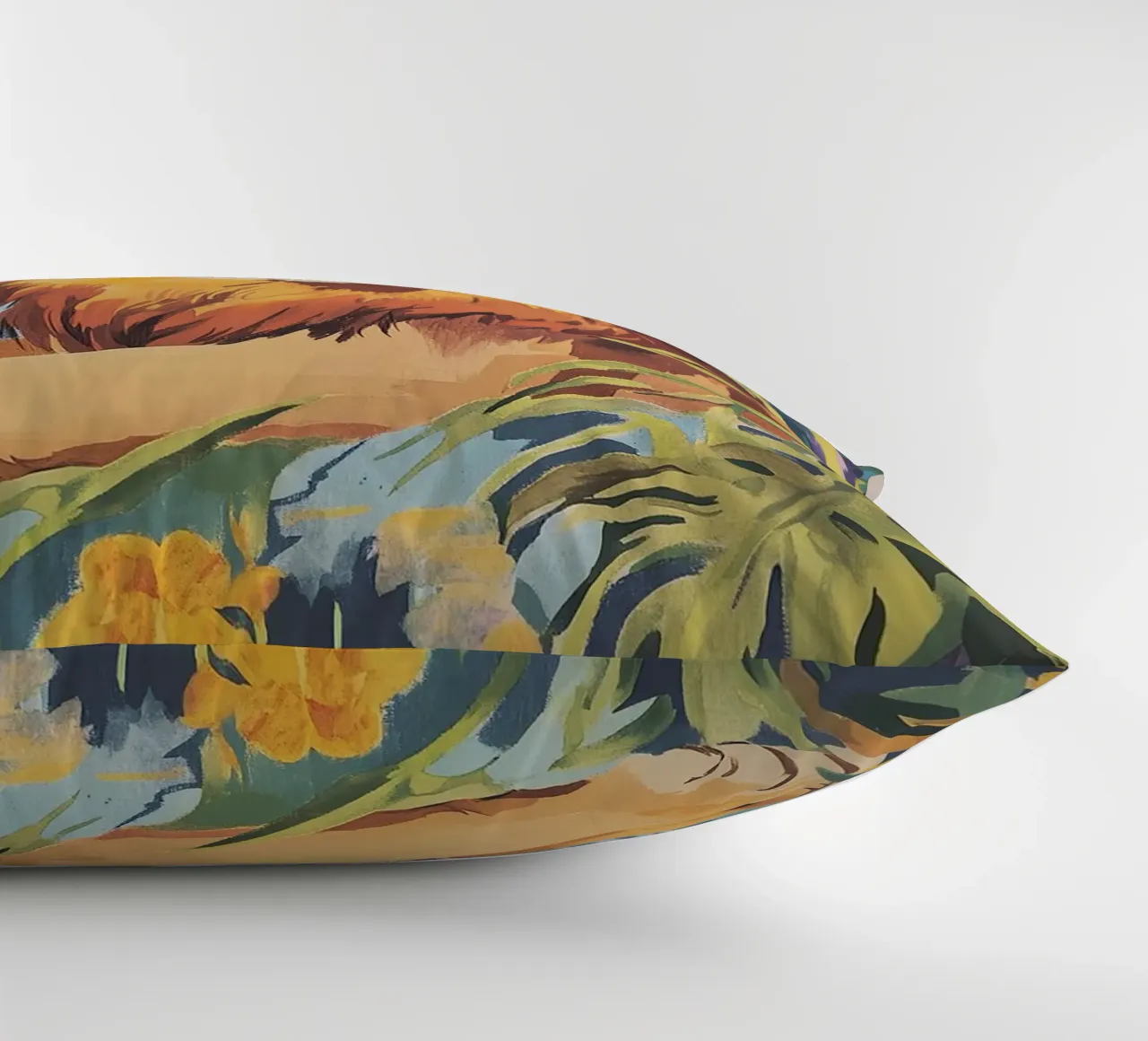Leone Mid-Century Jungle cuscino da Nikis Art Studio
