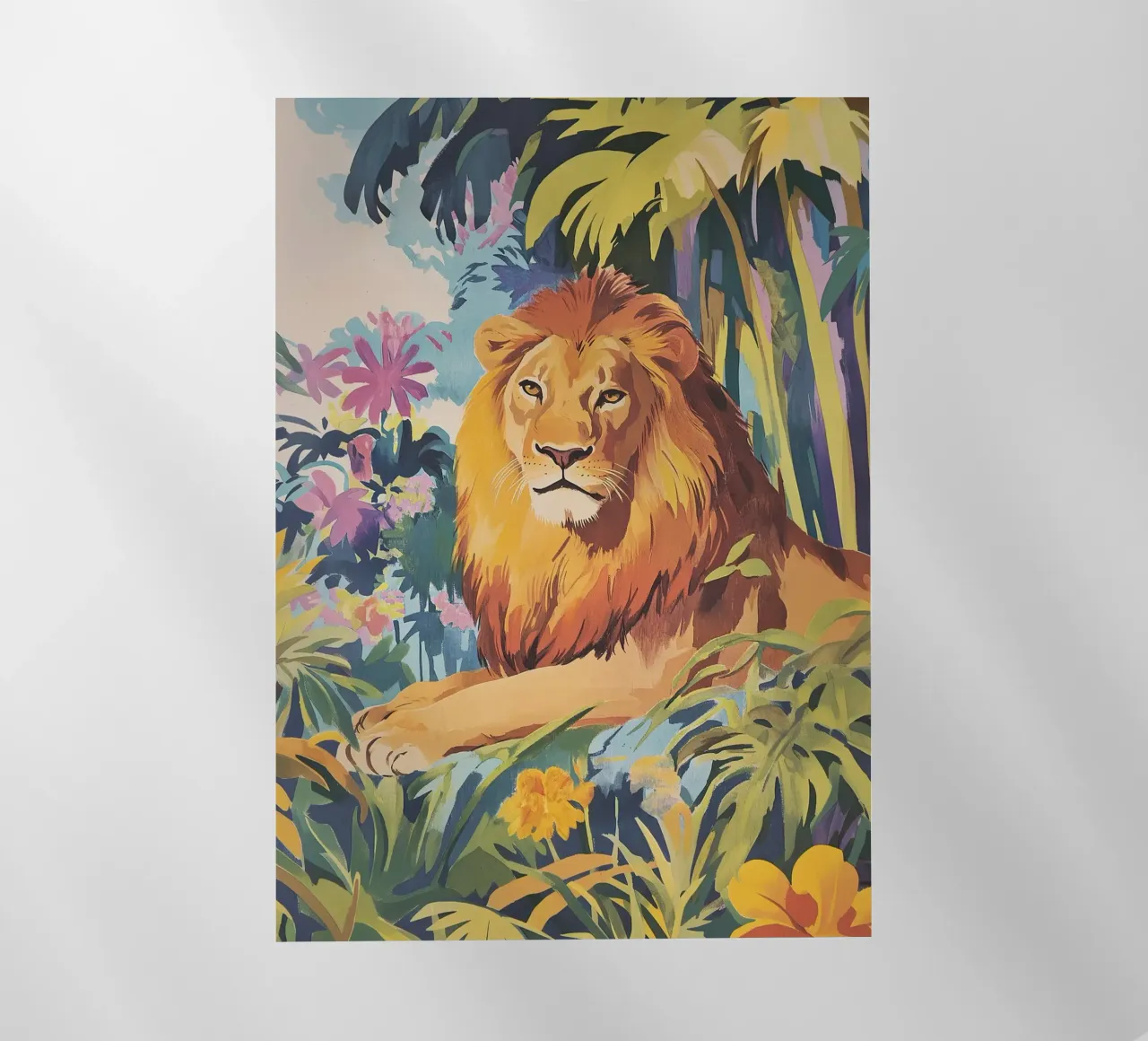 Leone Mid-Century Jungle pellicola backlit da Nikis Art Studio