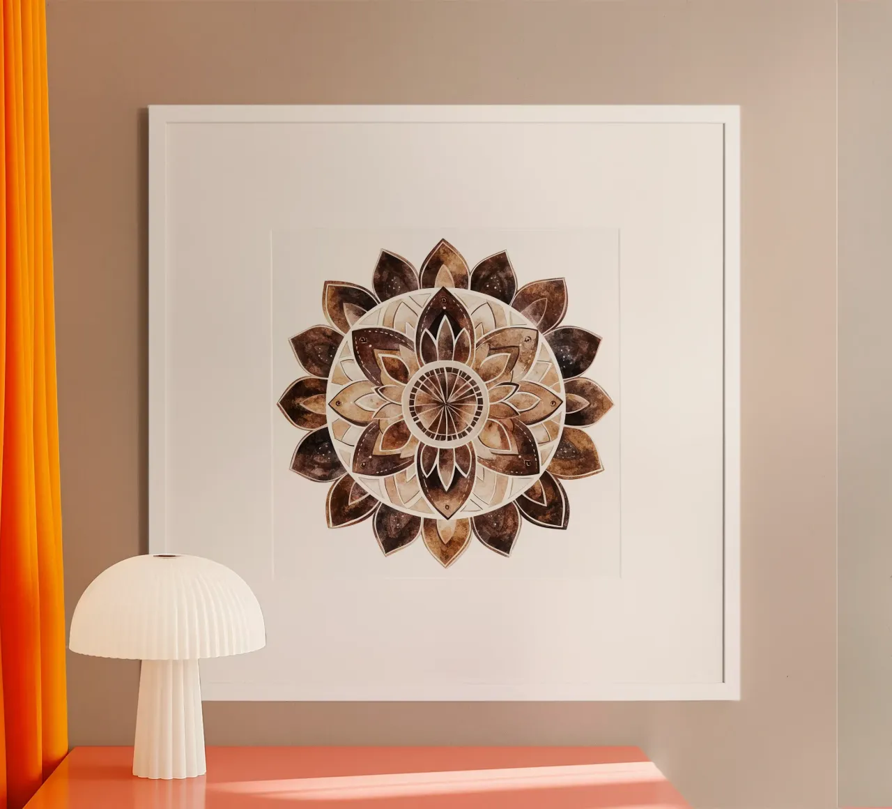 Mandala di moka ad acquerello poster da Spiritual Touch
