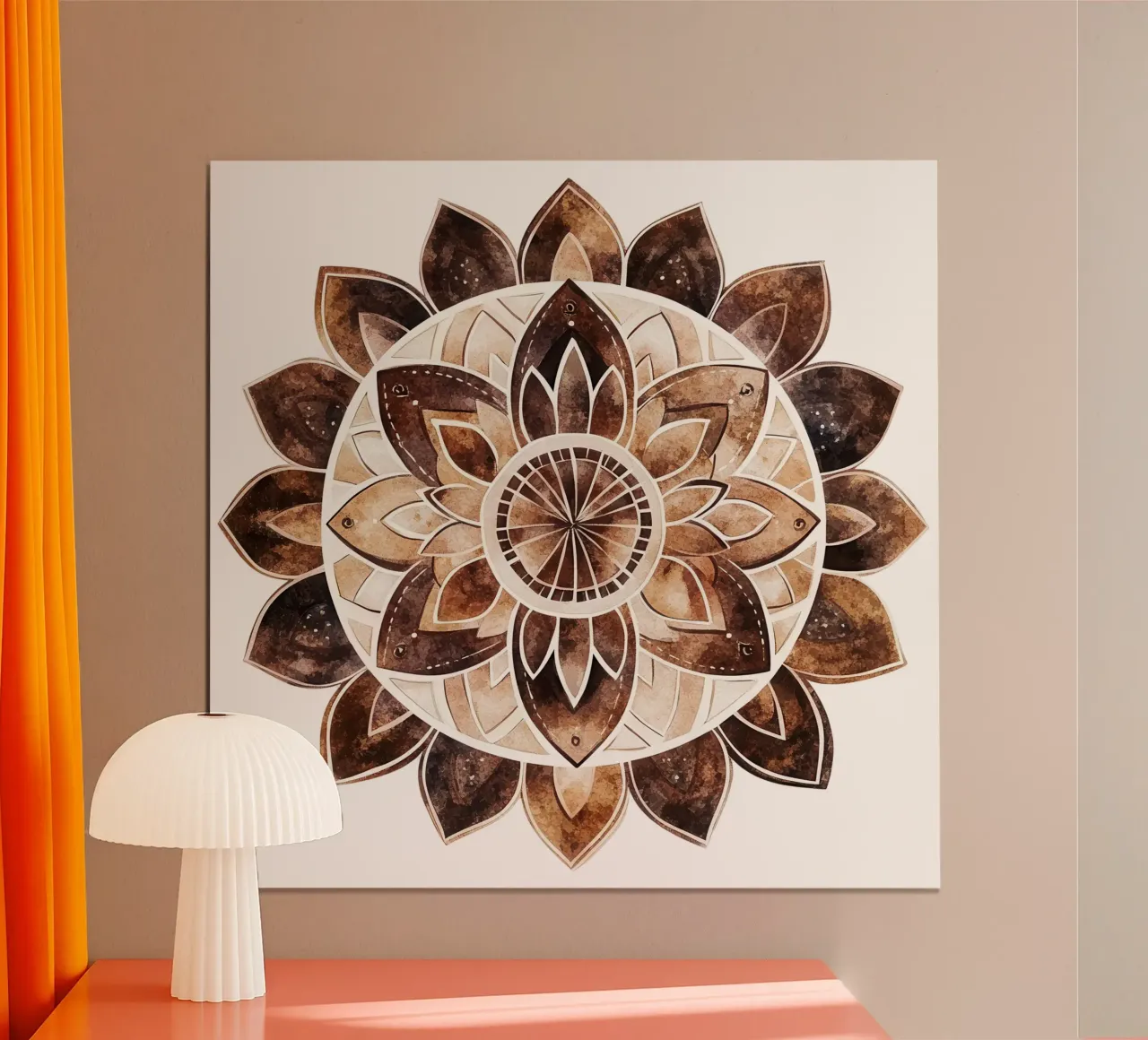 Mandala di moka ad acquerello poster da Spiritual Touch