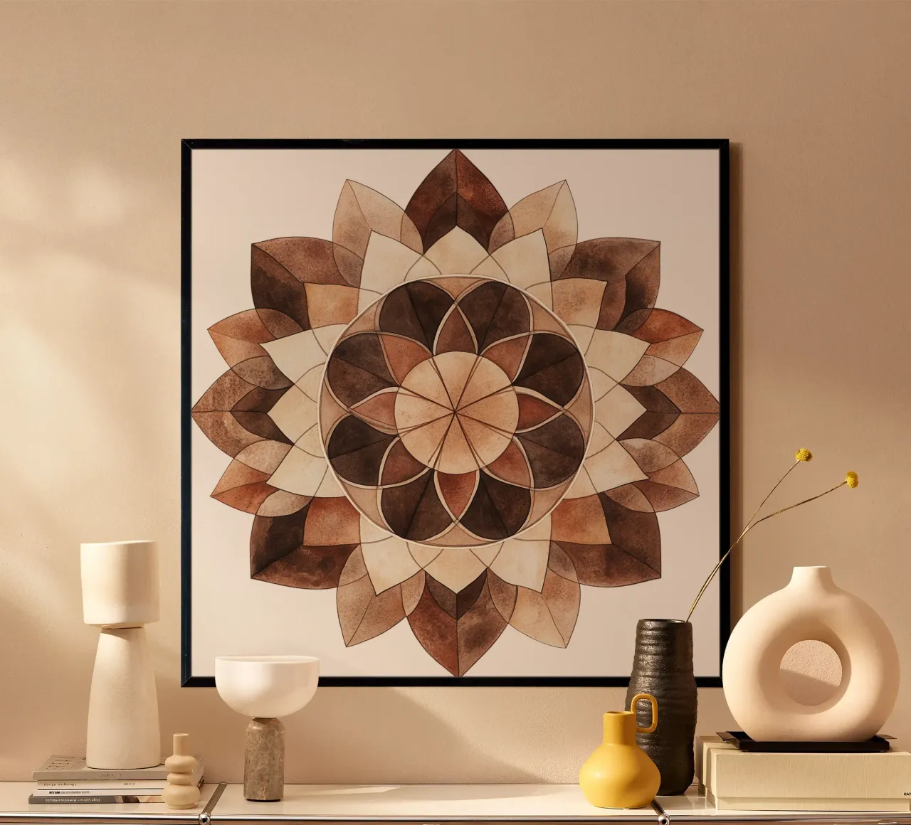Mandala di moka ad acquerello carta hahnemühle da Spiritual Touch
