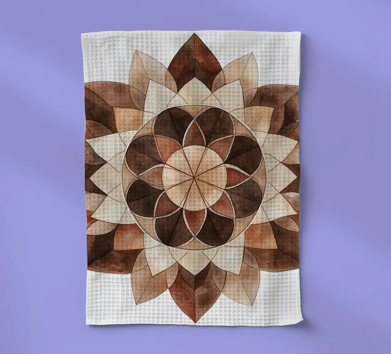 Mandala di moka ad acquerello canovaccio da cucina da Spiritual Touch