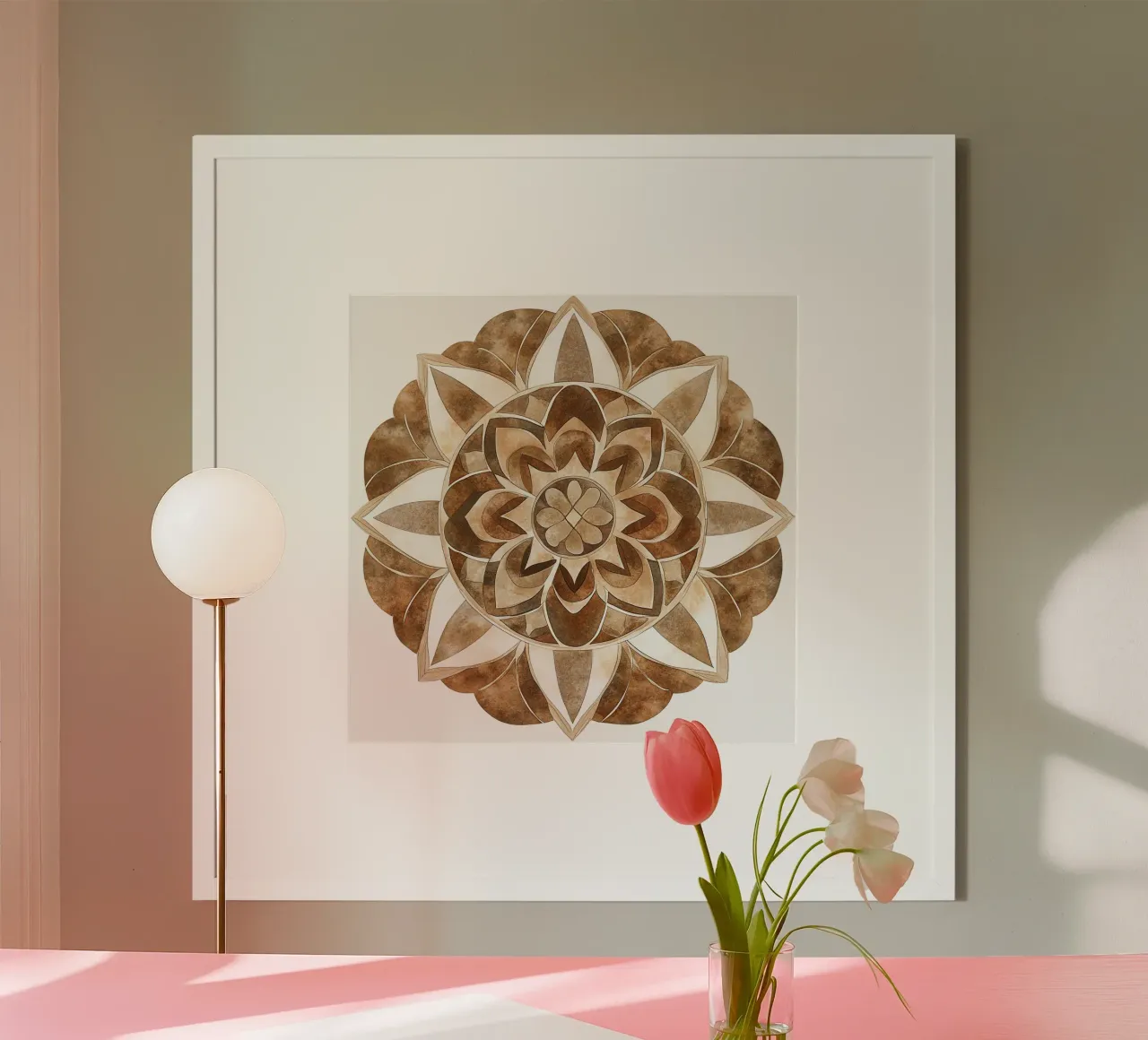 Mandala di moka ad acquerello poster da Spiritual Touch
