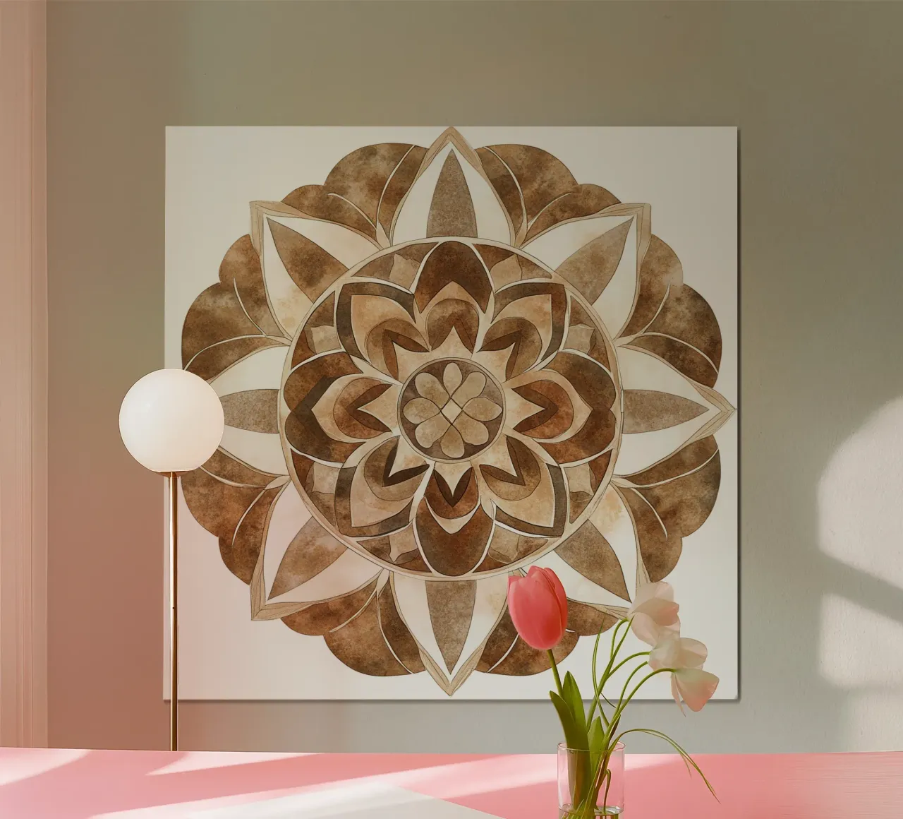 Mandala di moka ad acquerello poster da Spiritual Touch