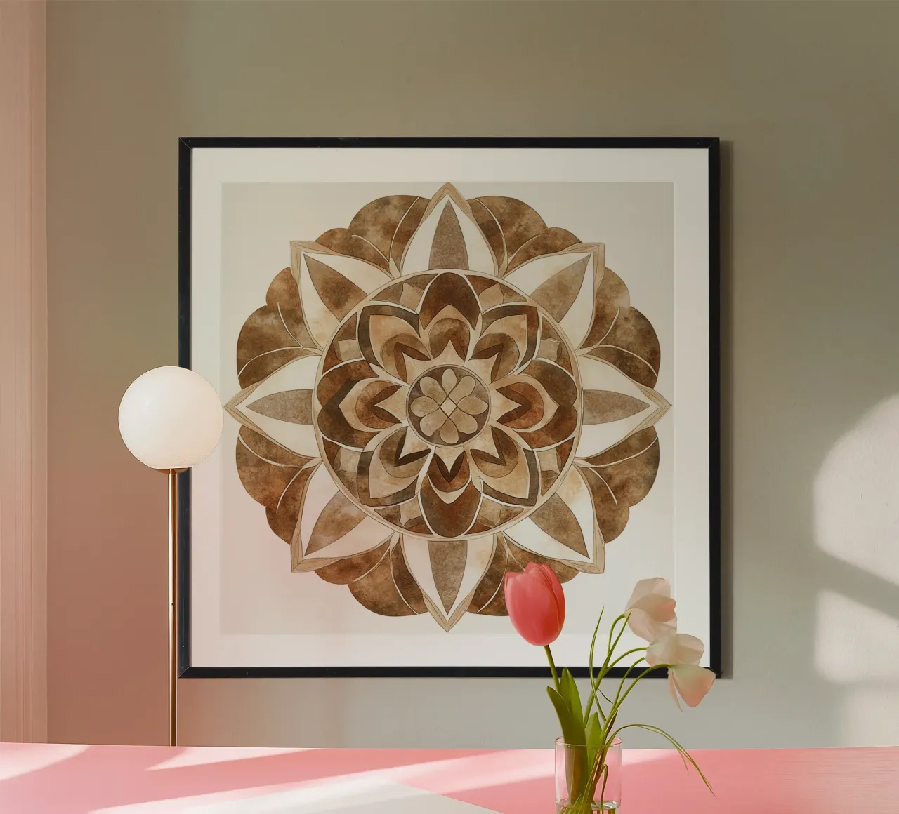 Mandala di moka ad acquerello poster da Spiritual Touch
