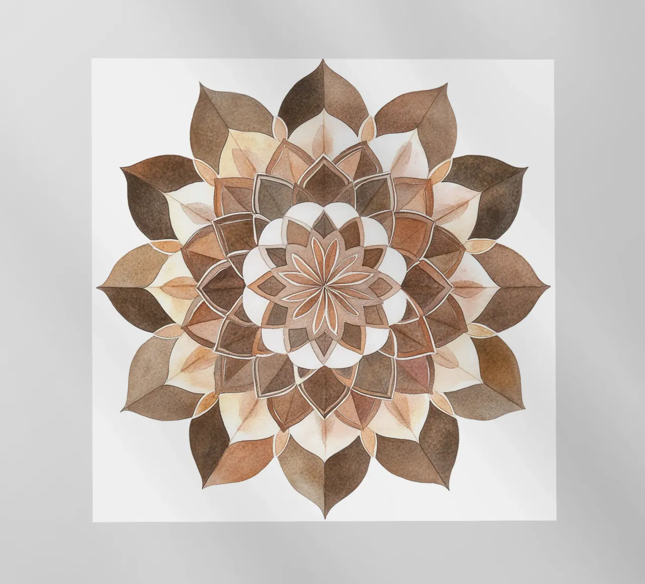 Mandala di moka ad acquerello pellicola backlit da Spiritual Touch