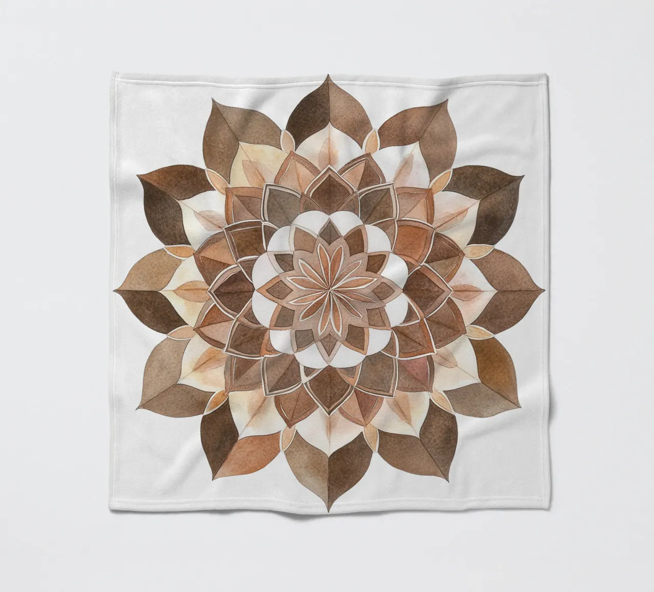 Mandala di moka ad acquerello coperta in pile da Spiritual Touch