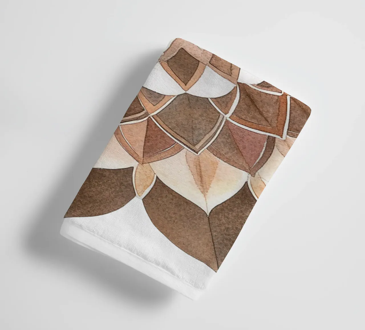 Mandala di moka ad acquerello asciugamano da bagno da Spiritual Touch
