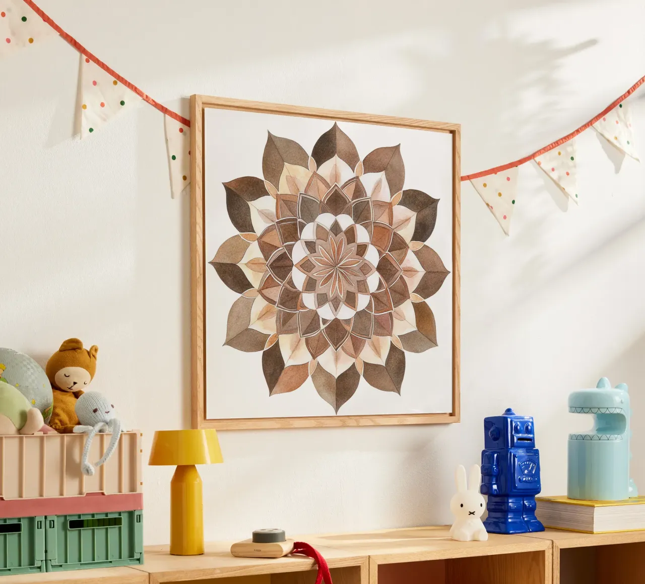 Mandala di moka ad acquerello plexiglass da Spiritual Touch