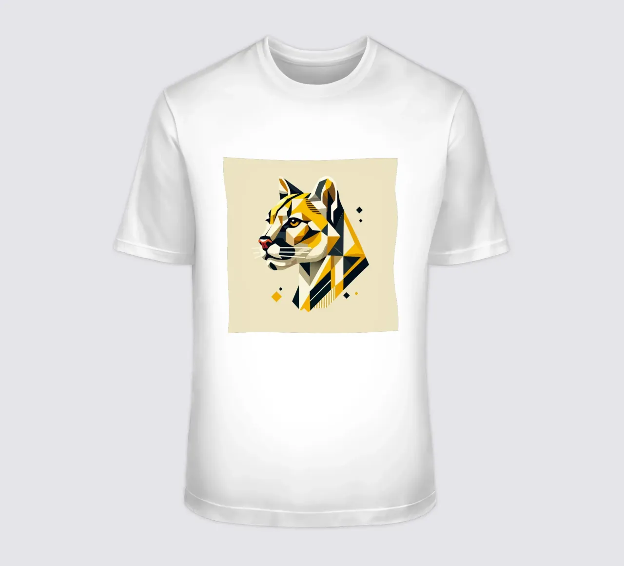Forza geometrica - L'elegante testa di felino t-shirt da namosh
