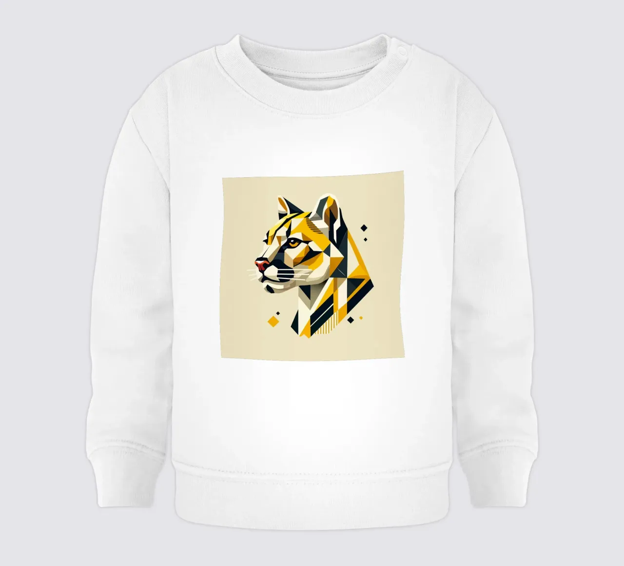 Forza geometrica - L'elegante testa di felino felpa neonato da namosh