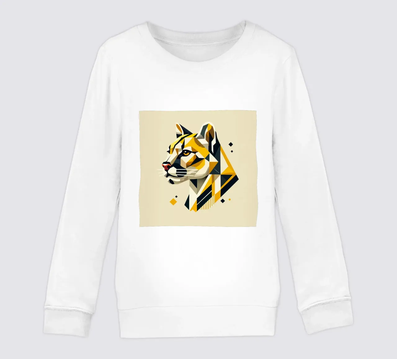 Forza geometrica - L'elegante testa di felino felpa bambino da namosh