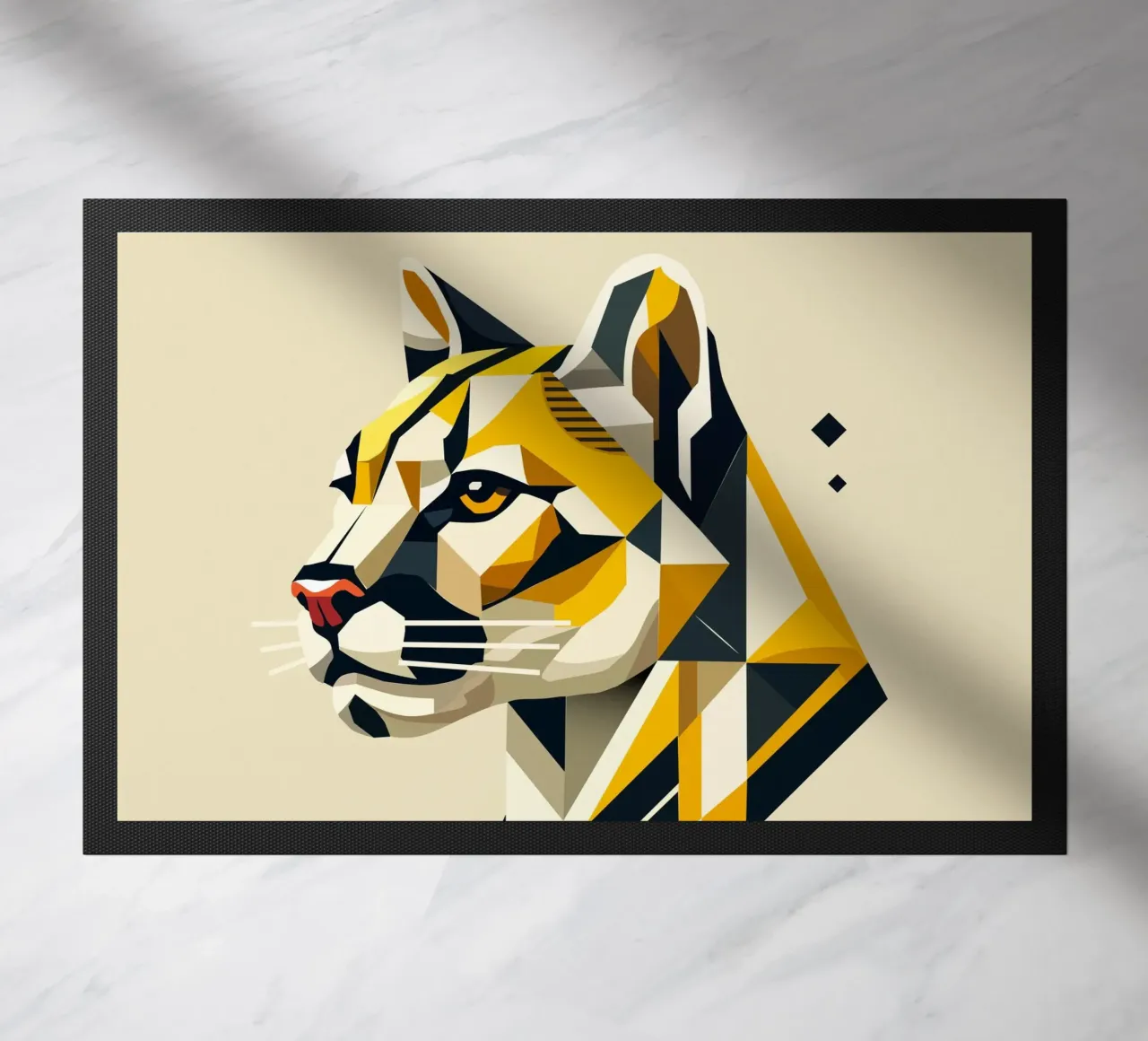 Forza geometrica - L'elegante testa di felino zerbino da namosh