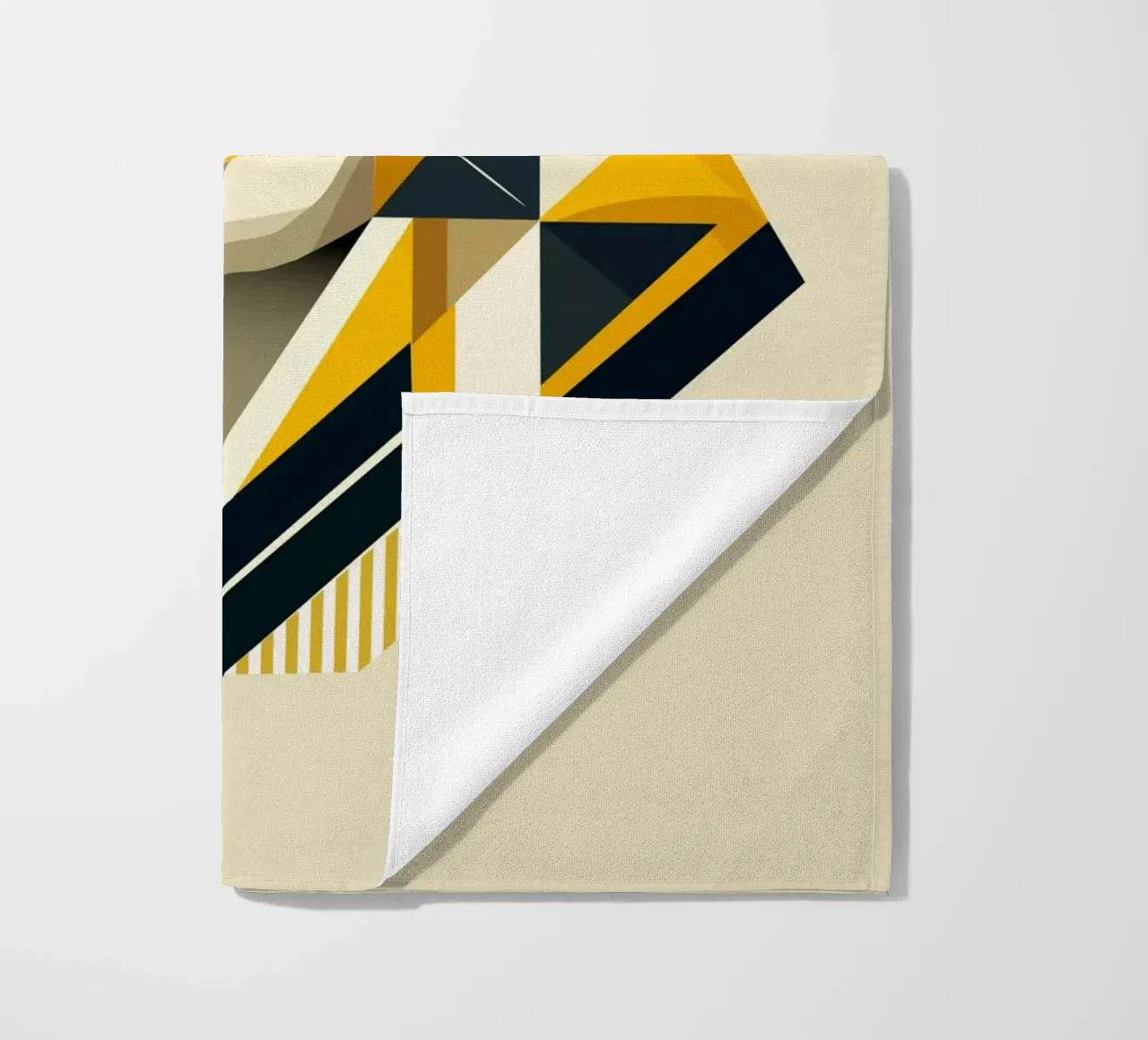 Forza geometrica - L'elegante testa di felino telo mare da namosh