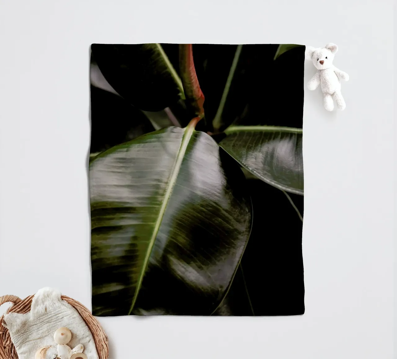 Ficus Bubu Fleecedecke von Shot By Clint