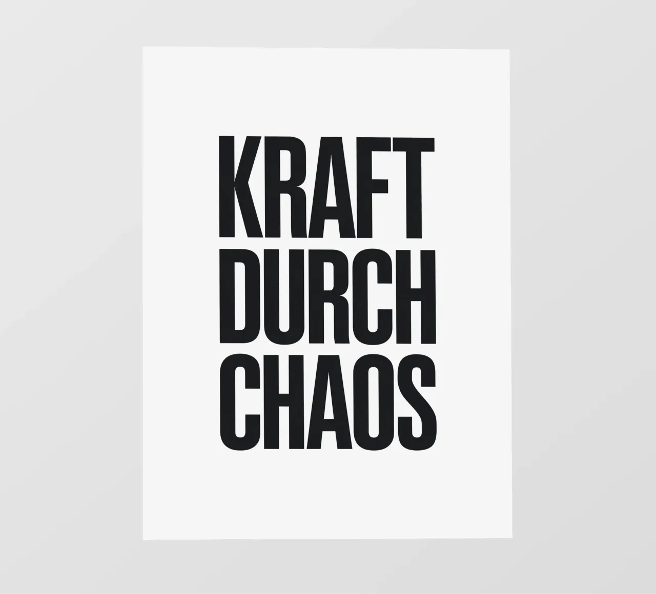 Kraft Durch Chaos pellicola backlit da Hey Vincent
