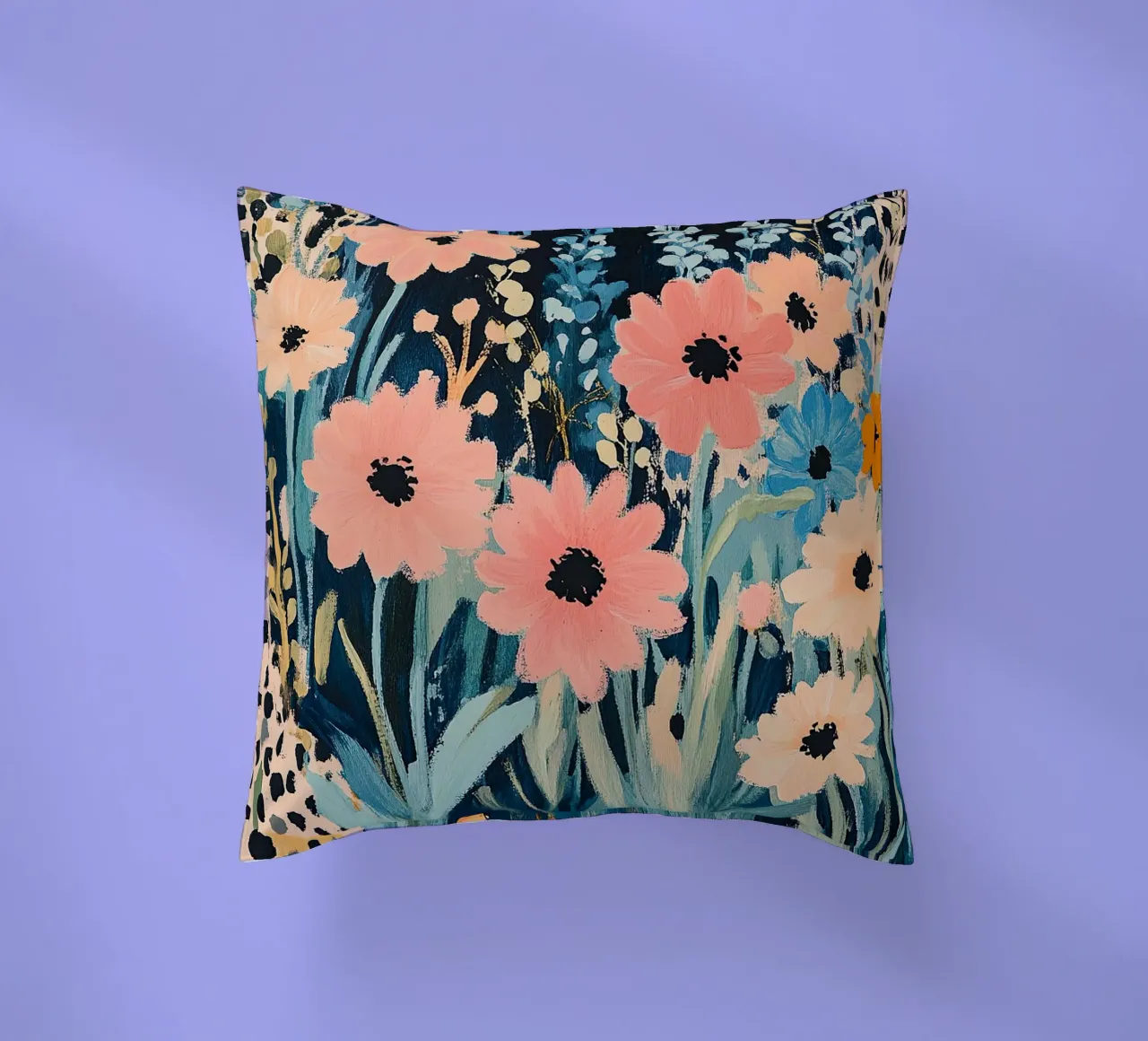 Fiori di leopardo cuscino da Nikis Art Studio