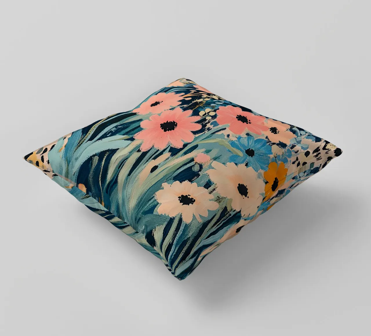Fiori di leopardo cuscino da Nikis Art Studio