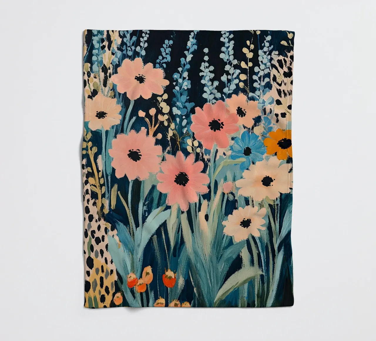 Fiori di leopardo coperta in pile da Nikis Art Studio