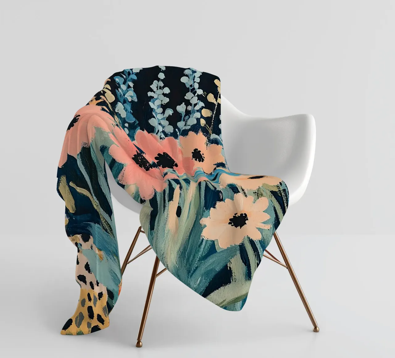 Fiori di leopardo coperta in pile da Nikis Art Studio