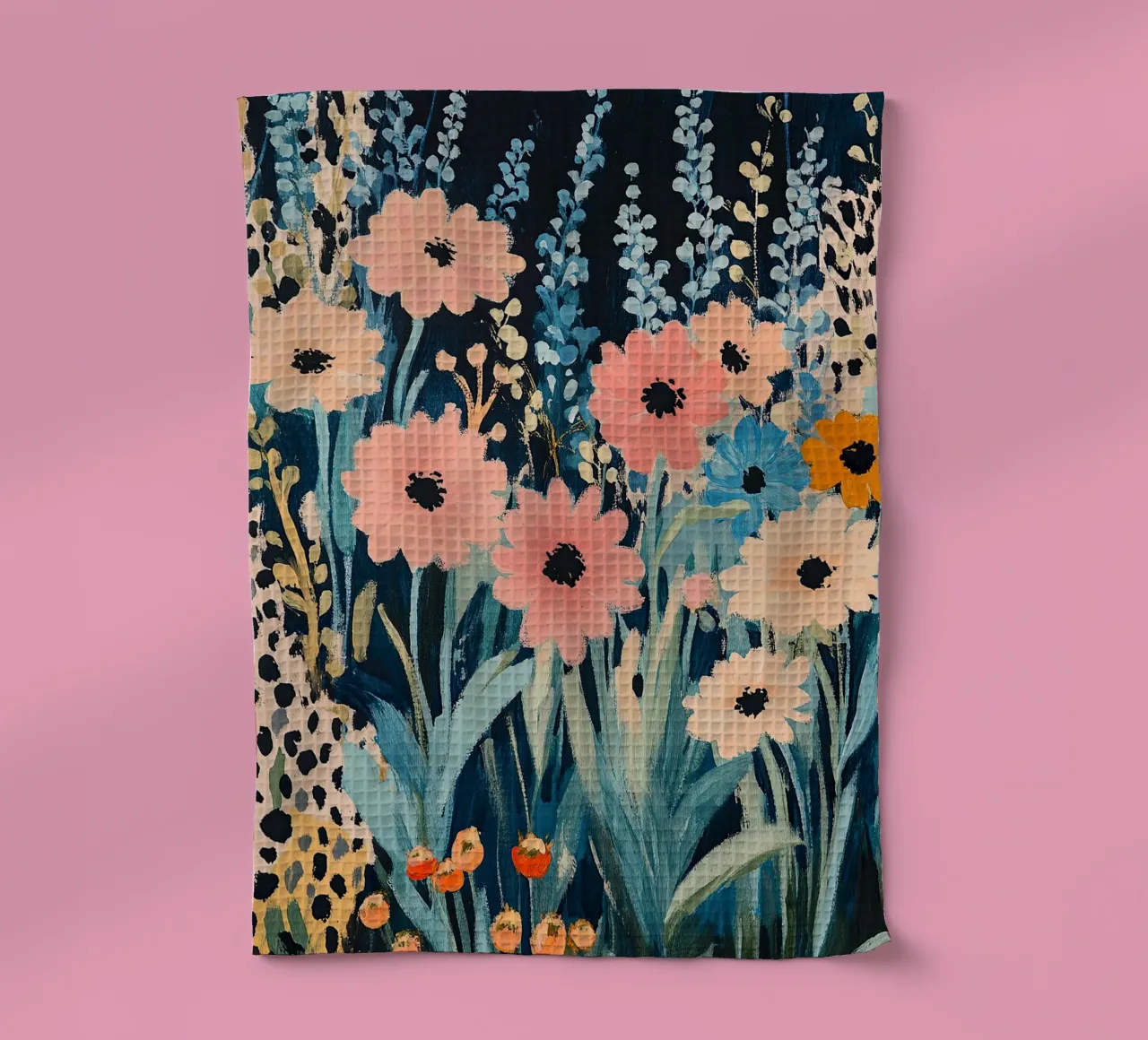 Fiori di leopardo canovaccio da cucina da Nikis Art Studio