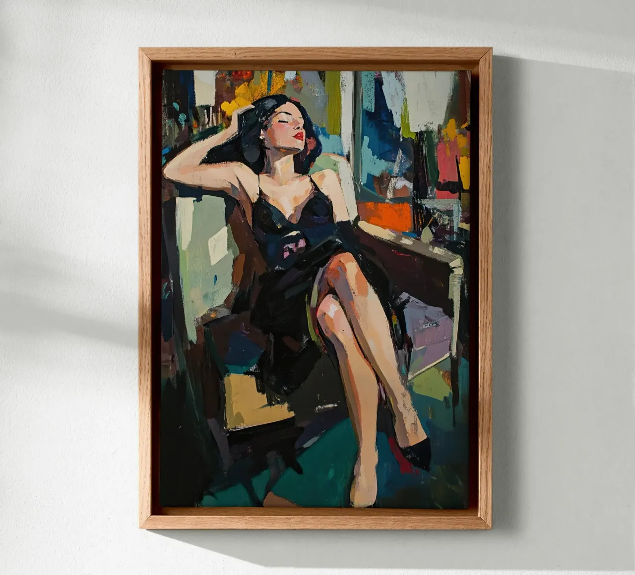 Abito nero tela con Cornice a cassetta da ArtByNiki