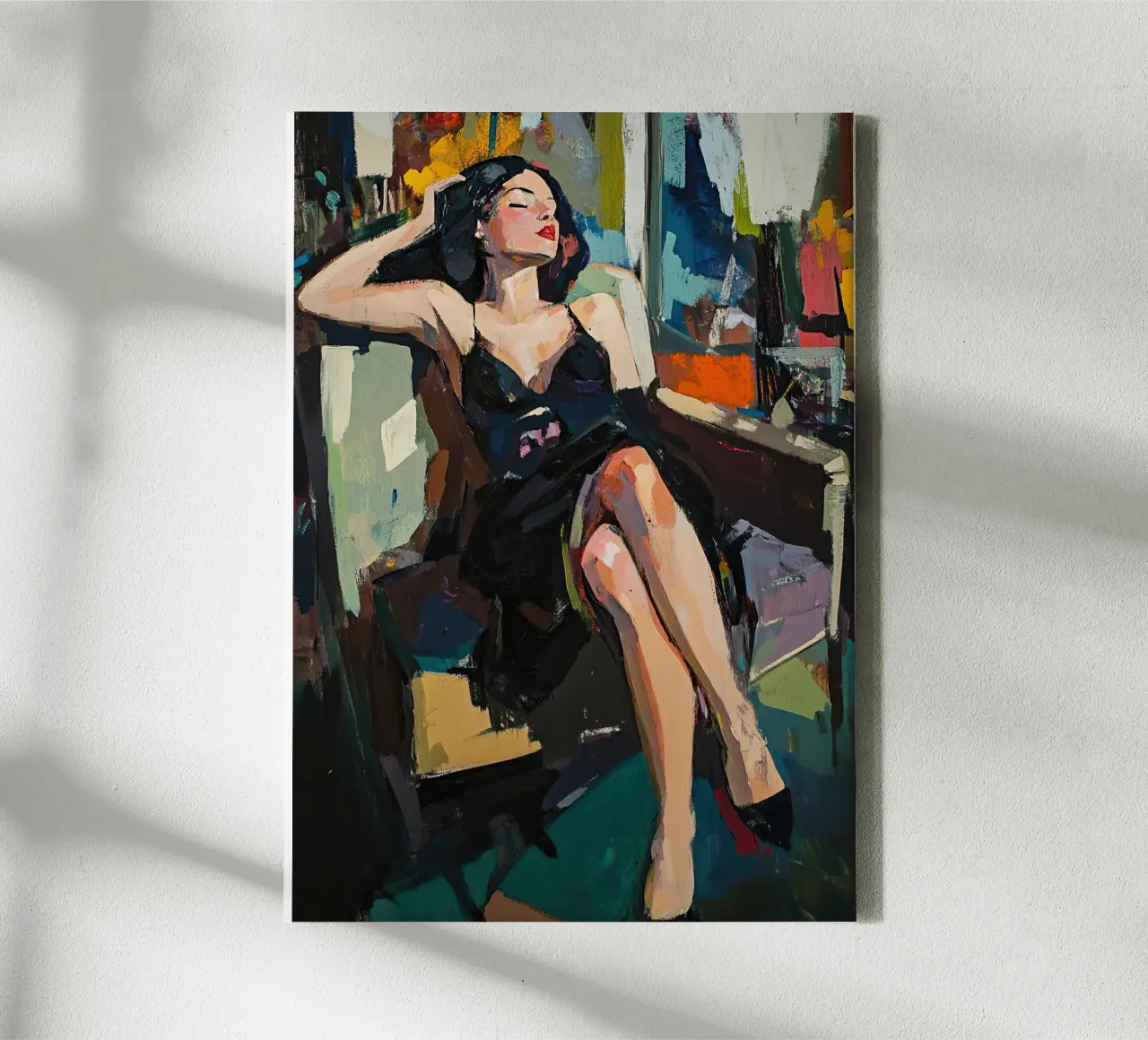 Abito nero tela con Cornice a cassetta da ArtByNiki
