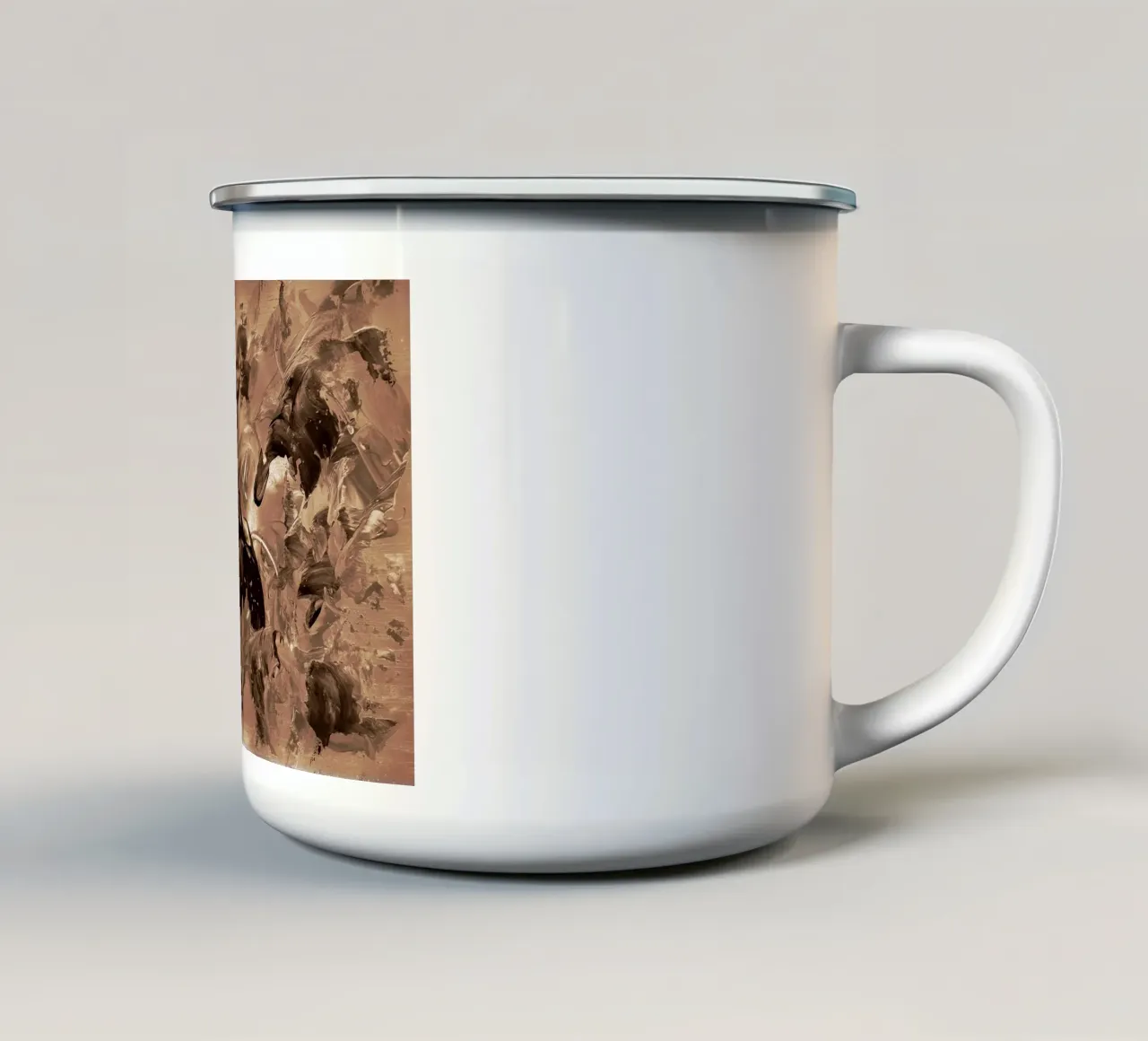 SEPIA 19 tazza in smalto da Thierry Vobmann Abstract painting