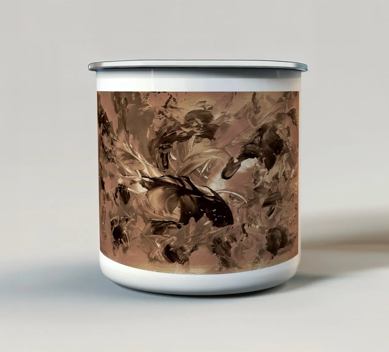 SEPIA 19 tazza in smalto da Thierry Vobmann Abstract painting