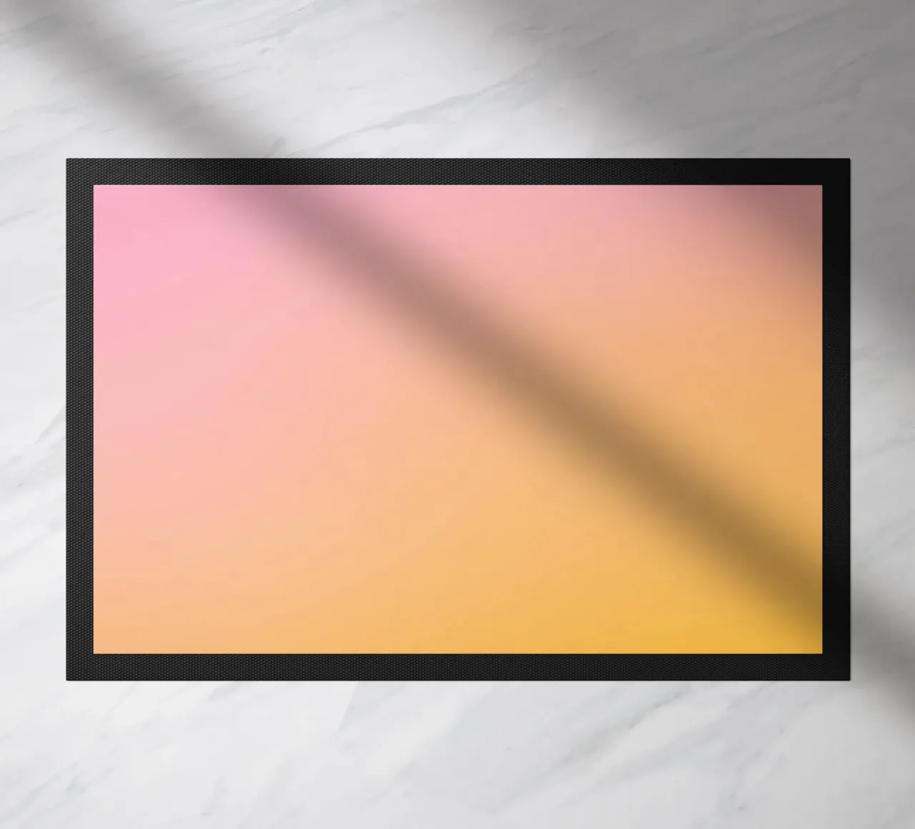 Alba ottimista Rosa e Giallo Gradiente sognante zerbino da Dominique Vari Abstract