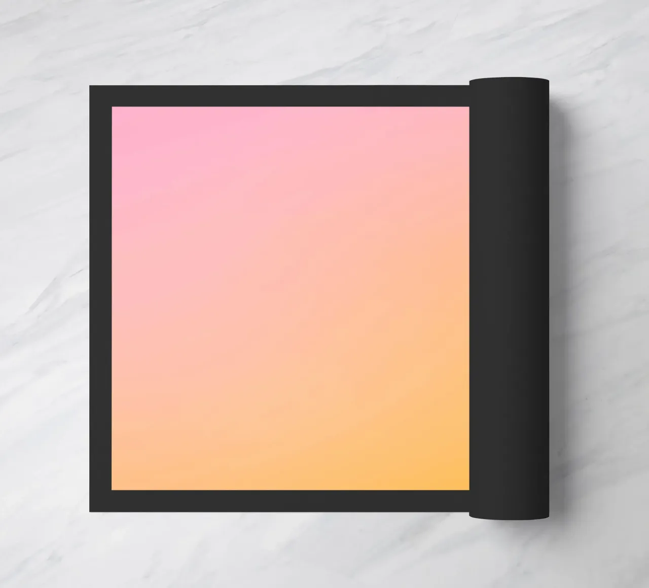 Alba ottimista Rosa e Giallo Gradiente sognante zerbino da Dominique Vari Abstract