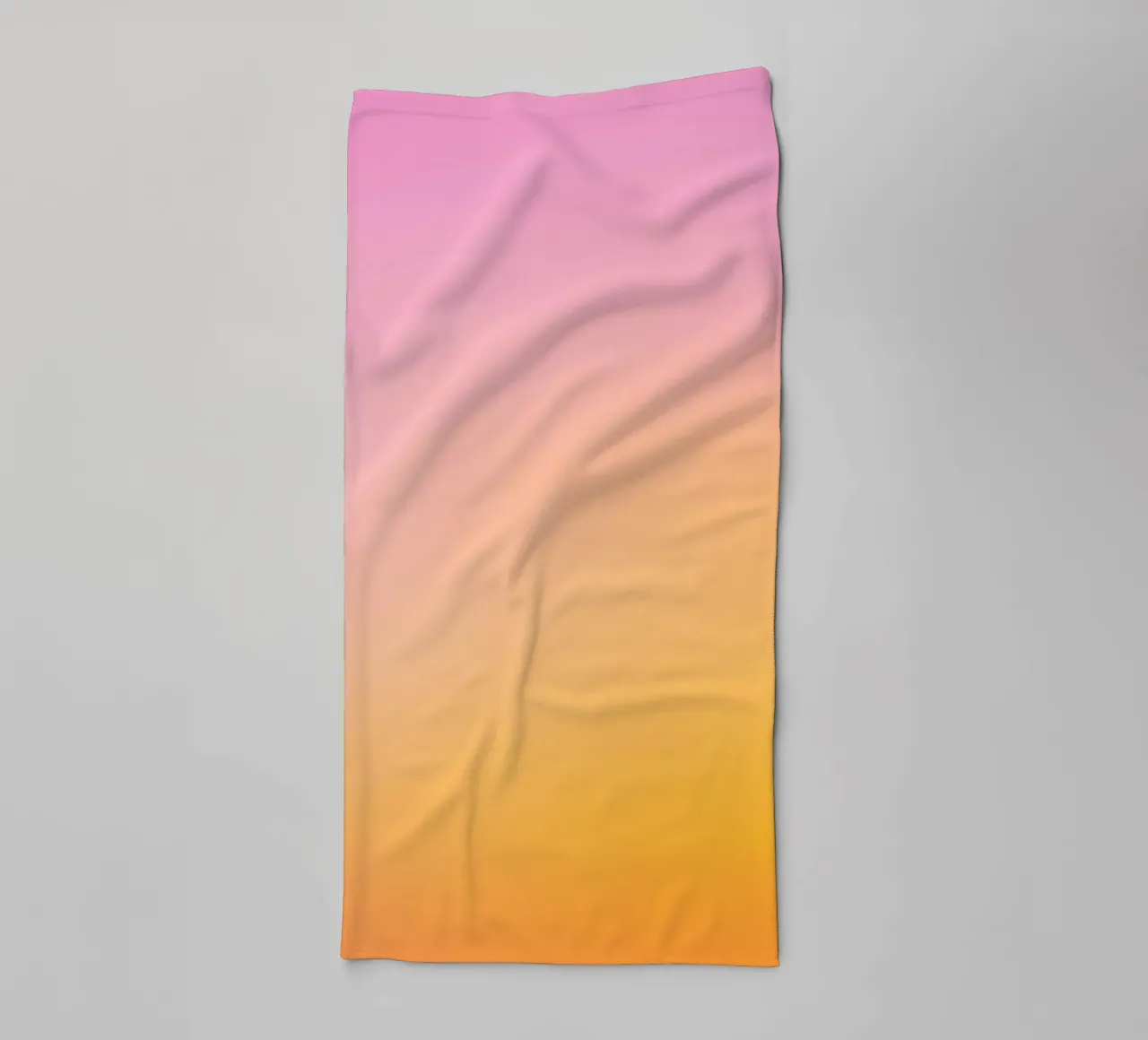 Optimistic Sunrise Pink & Yellow Dreamy Gradient towel by Dominique Vari Abstract