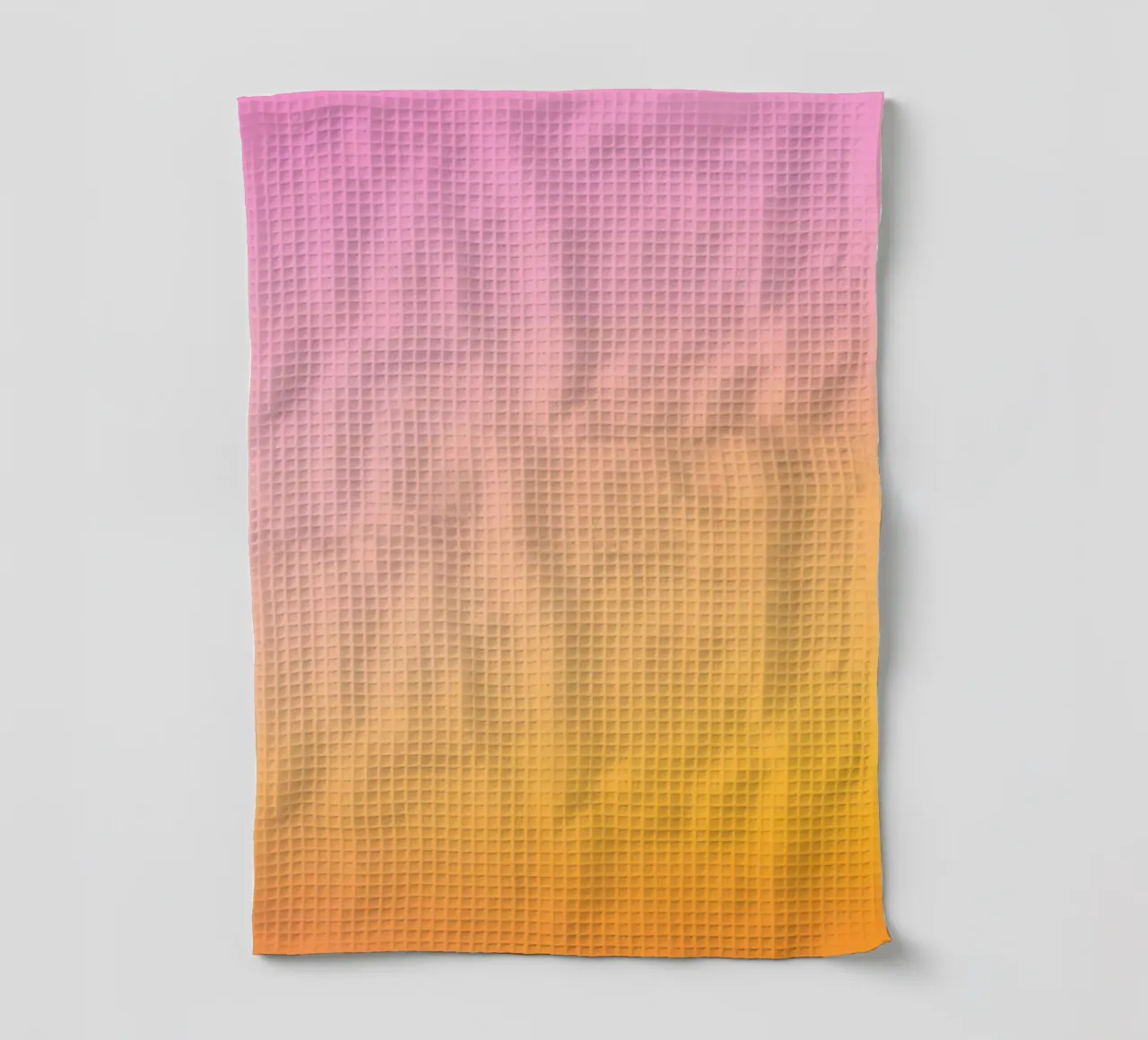 Optimistic Sunrise Pink & Yellow Dreamy Gradient (Lever de soleil optimiste, rose et jaune) torchon de Dominique Vari Abstract