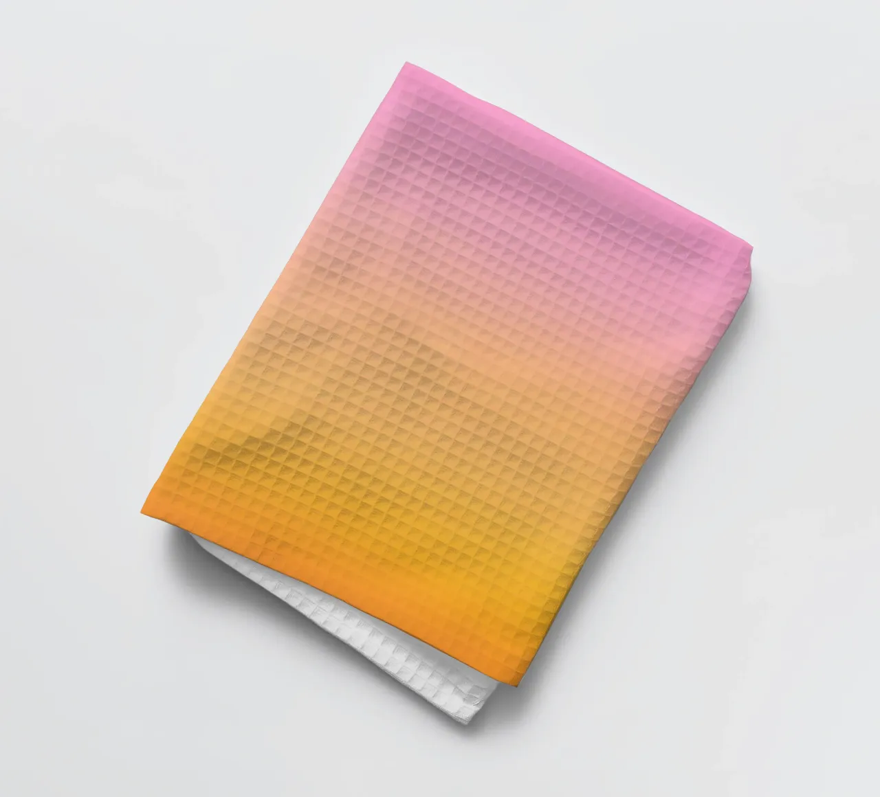 Optimistic Sunrise Pink & Yellow Dreamy Gradient (Lever de soleil optimiste, rose et jaune) torchon de Dominique Vari Abstract