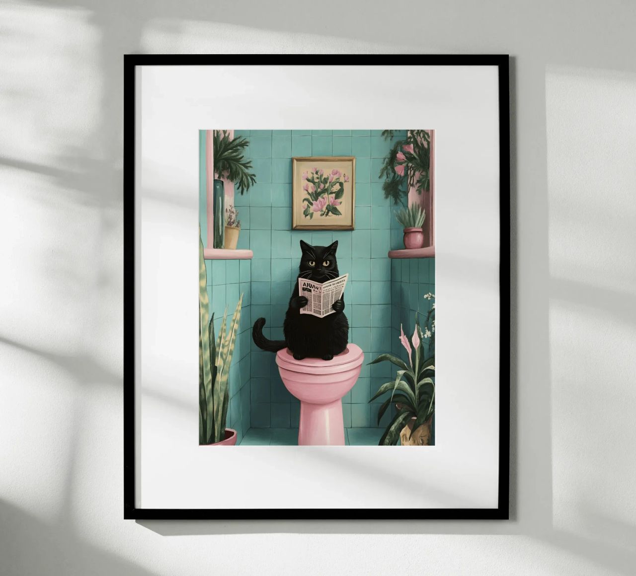 Chat sur les toilettes poster de catsforyou