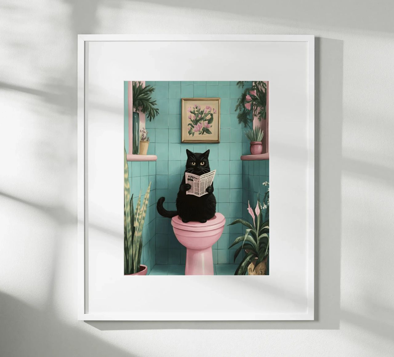Chat sur les toilettes poster de catsforyou
