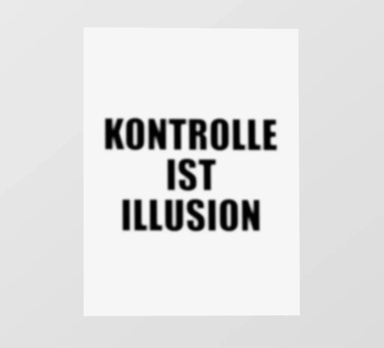 Kontrolle Ist Illusion pellicola backlit da Hey Vincent