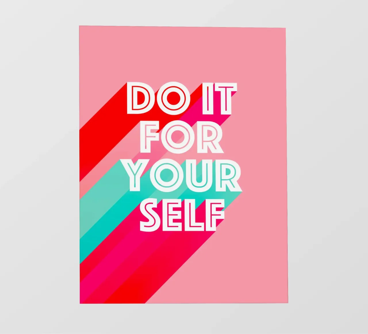 Do it for Yourself • Pink Motivational Typography backlit film by Dominique Vari Words