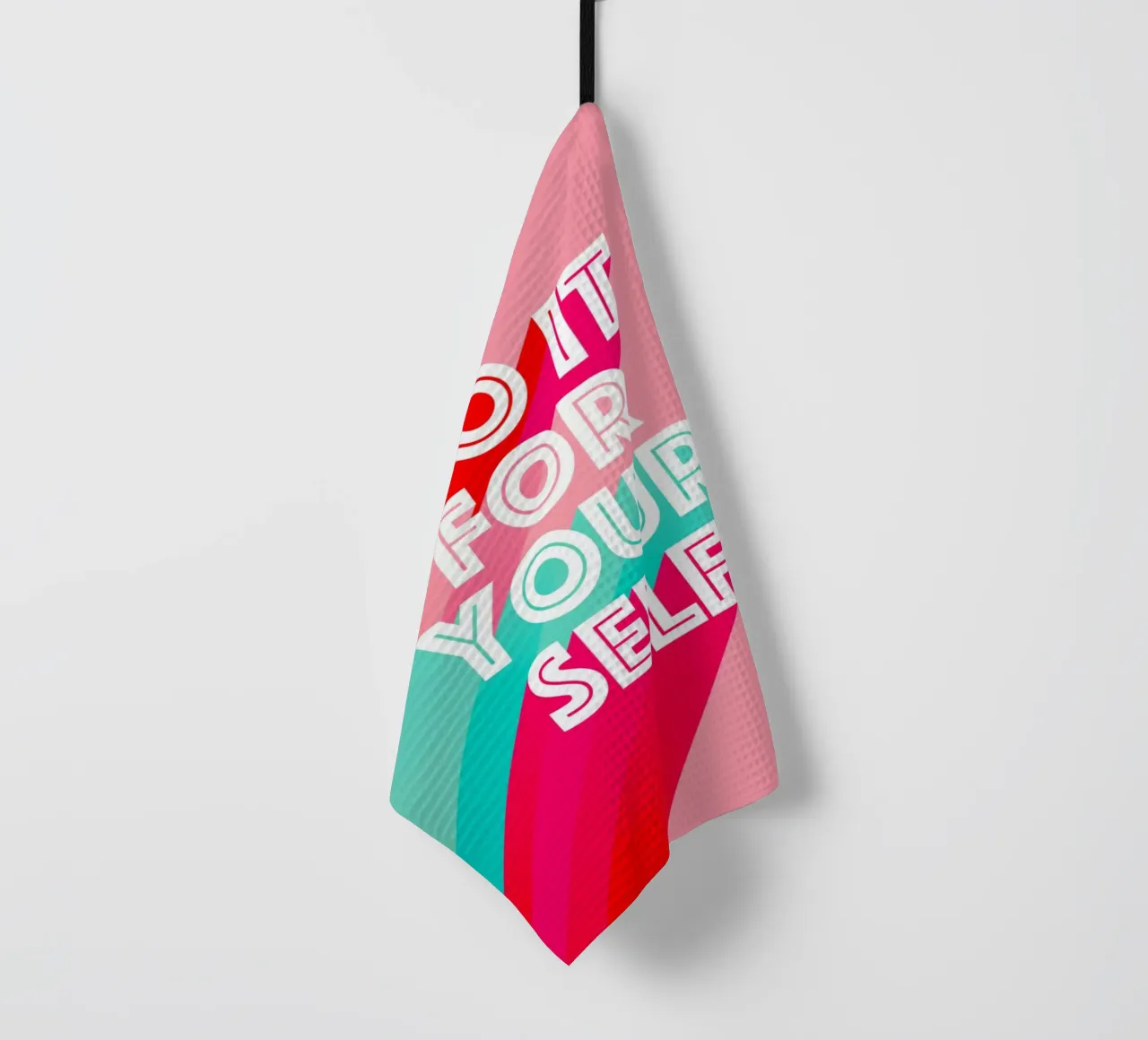 Do it for Yourself - Typographie de motivation rose torchon de Dominique Vari Words
