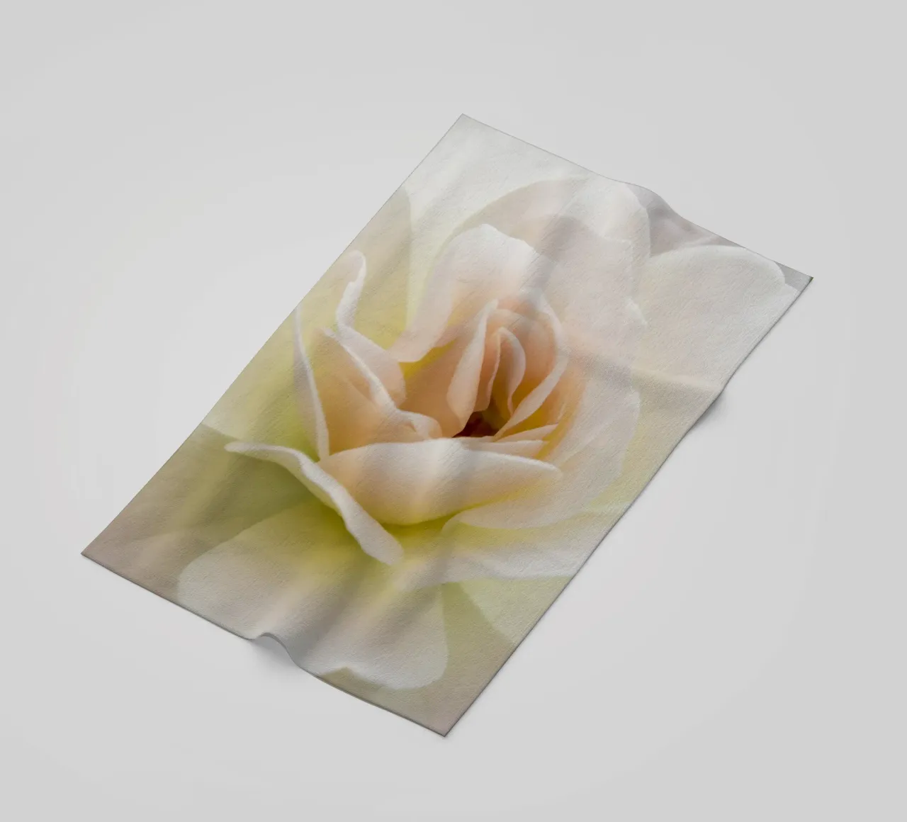 Flower beige rose beach towel by Teresa André