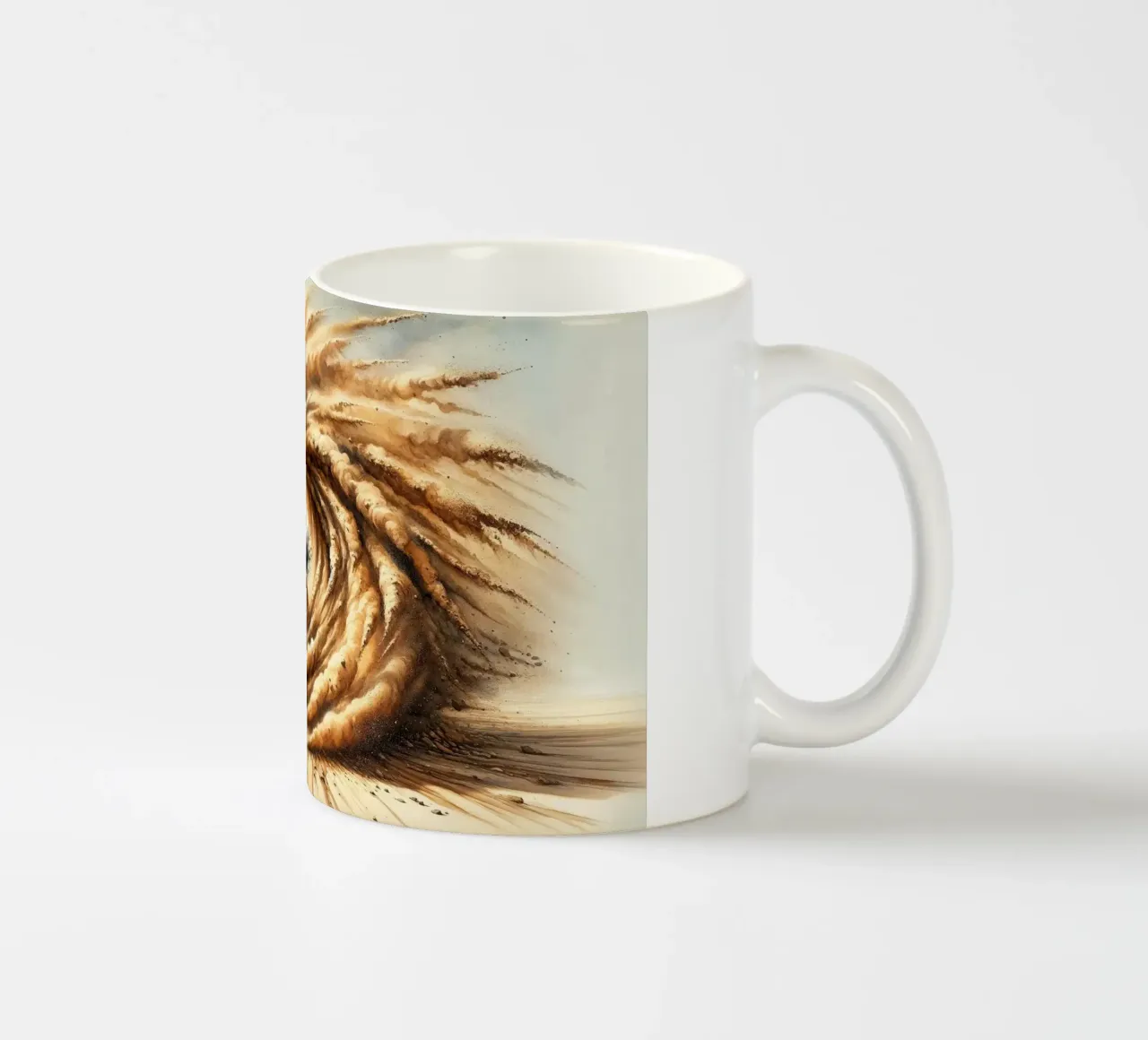 L'abbraccio della tempesta del deserto tazza in ceramica da Chromatic Fusion Studio