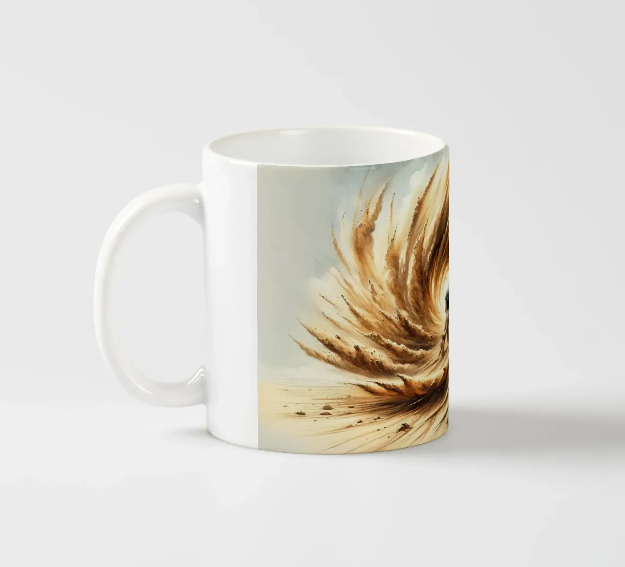 L'abbraccio della tempesta del deserto tazza in ceramica da Chromatic Fusion Studio