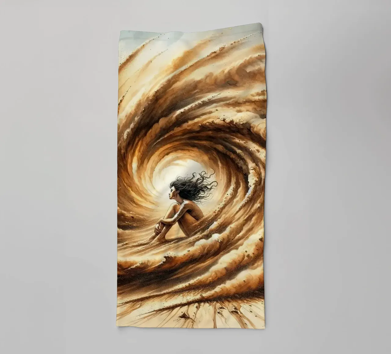 L'abbraccio della tempesta del deserto asciugamano da bagno da Chromatic Fusion Studio