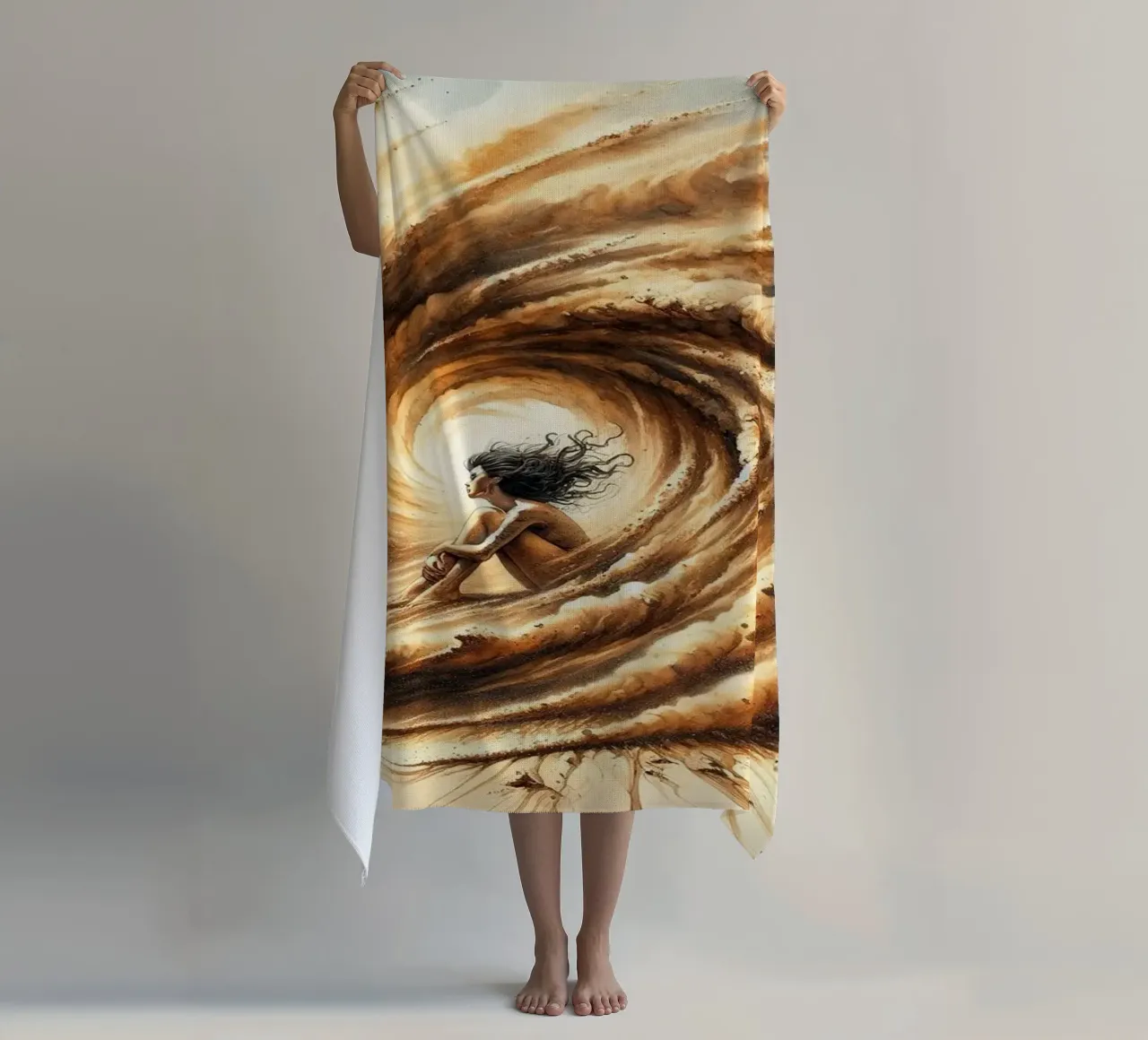 L'abbraccio della tempesta del deserto telo mare da Chromatic Fusion Studio