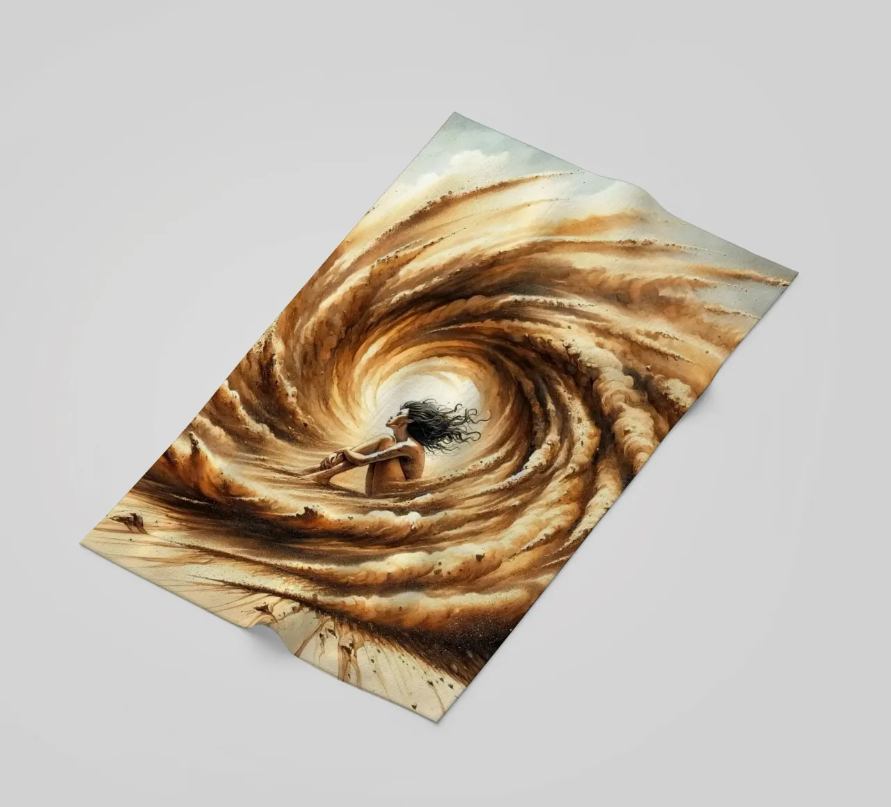 L'abbraccio della tempesta del deserto telo mare da Chromatic Fusion Studio
